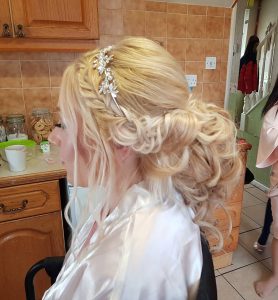 Bridal bride to be messy boho hairstylist leicester