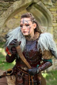 creative makeup course viking shieldmaiden festival colourful face paint makeup makeup artist leicester ko studio kelly odell