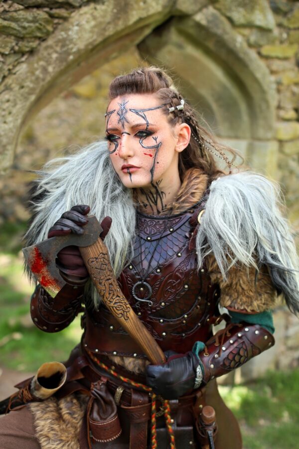 creative makeup course viking shieldmaiden festival colourful face paint makeup makeup artist leicester ko studio kelly odell