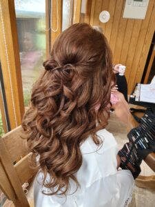 Bridal bride to be messy boho hairstylist leicester