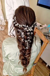 Bridal bride to be messy boho hairstylist leicester