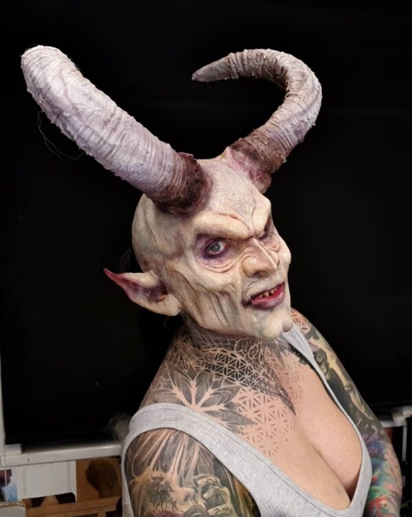 Krampus full face prosthetic