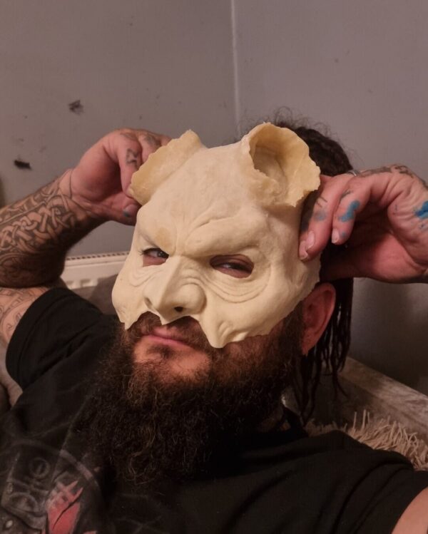 Krampus full face prosthetic