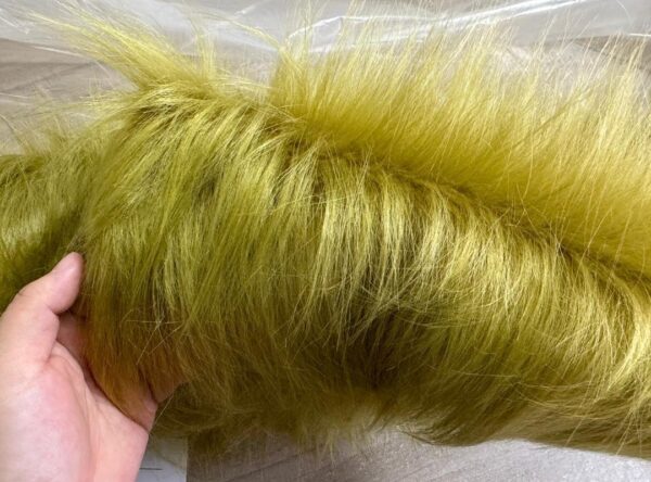 Olive Green Faux Fur
