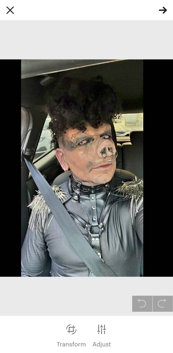 Pig face - nose and forehead