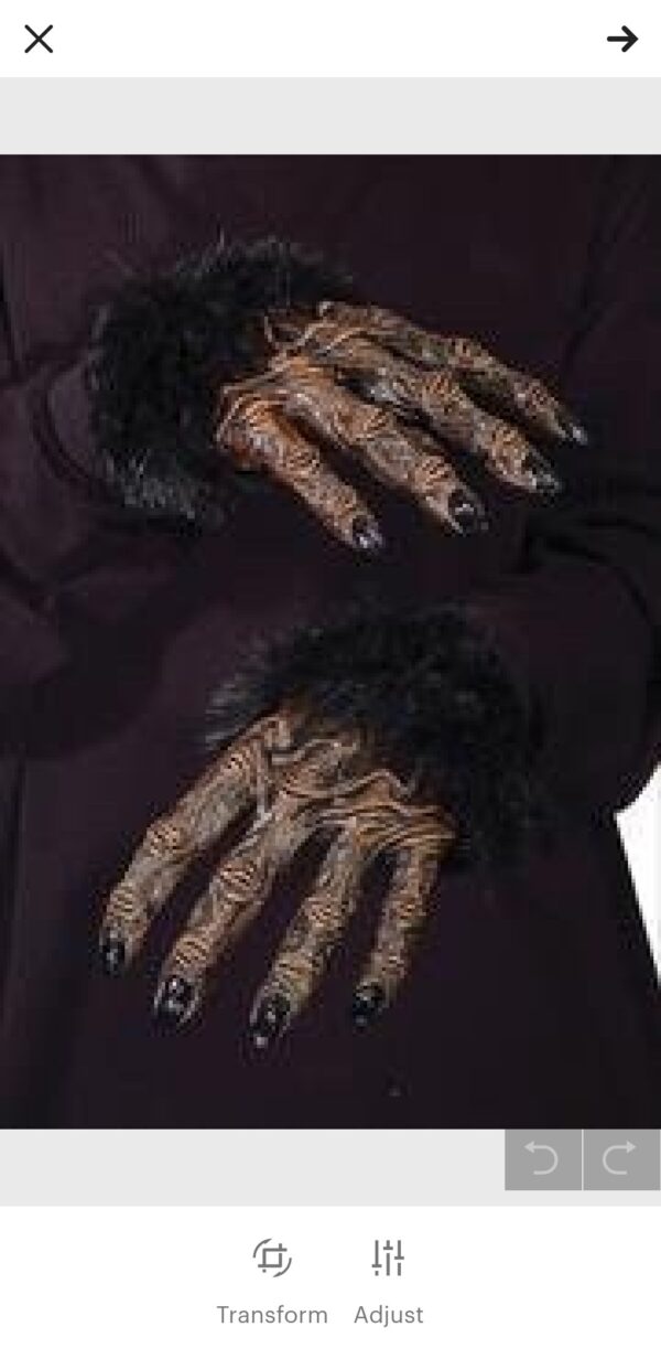 Furry Gorilla, Werewolf Gloves - Image 3