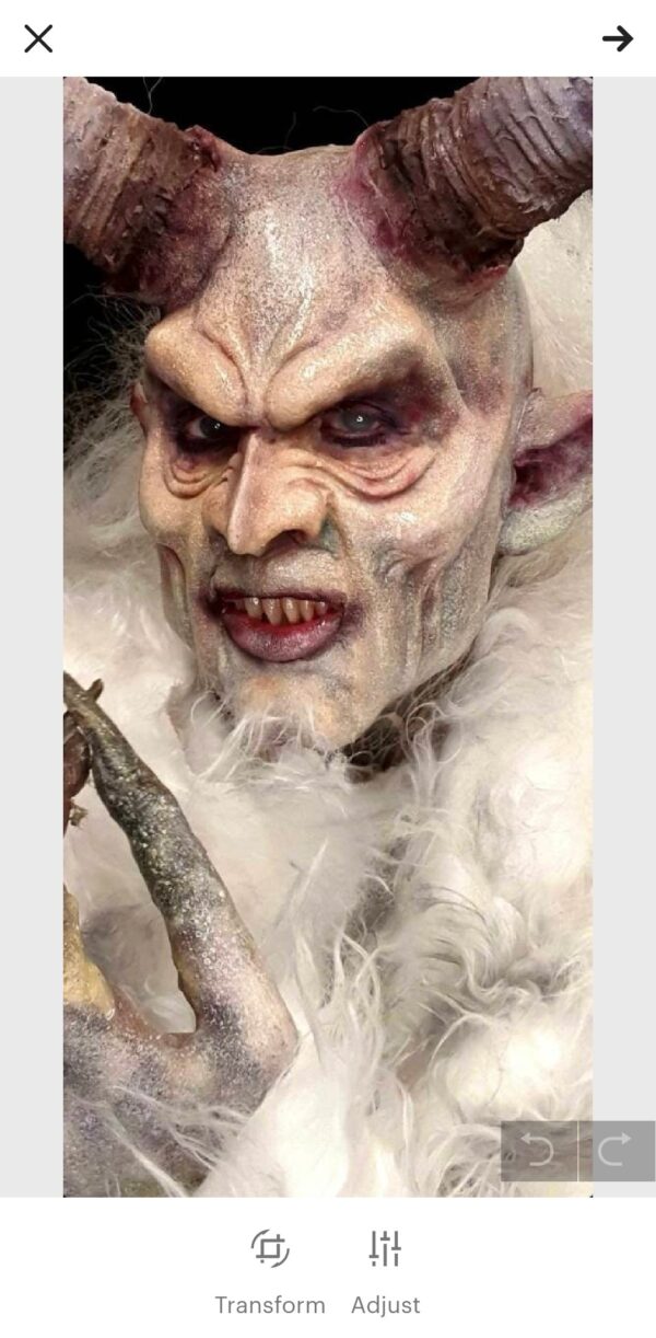 krampus latex full face prosthetic - half face prosthetics for sale