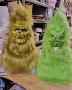 the grinch latex pullover mask fancy dress costume