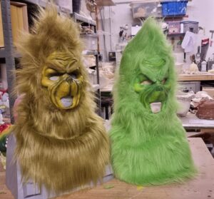 the grinch latex pullover mask fancy dress costume