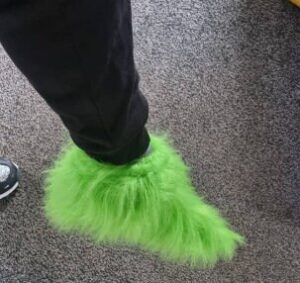 Green Faux Fur Boot Covers