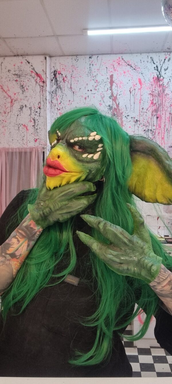 Large Prosthetic Reptile Ears with Wig - Image 4