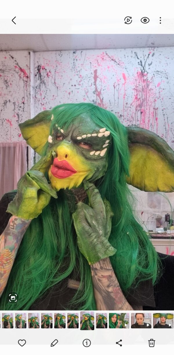 Large Prosthetic Reptile Ears with Wig - Image 5