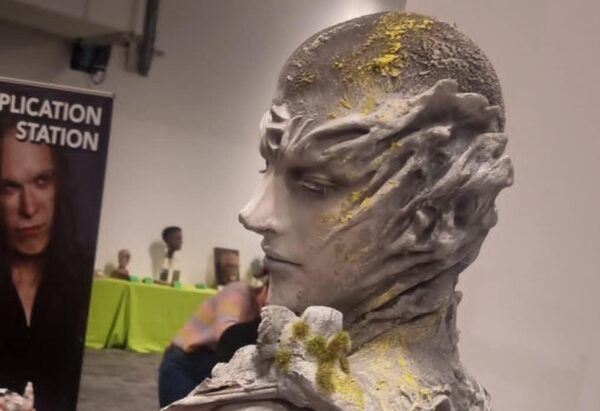 alien mermaid statue stone ear prosthetics