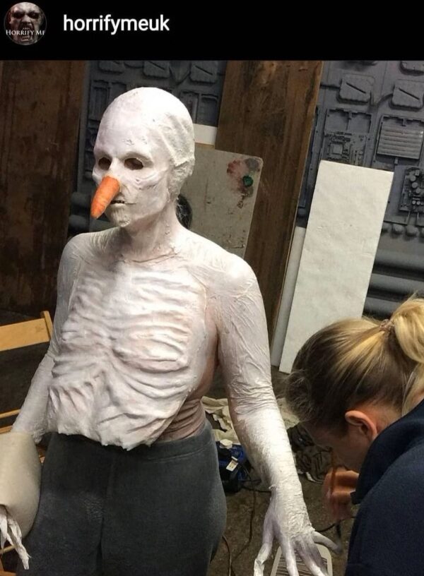 snowman skeleton face and chest set