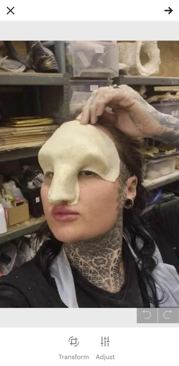 forehead and nose prosthetic