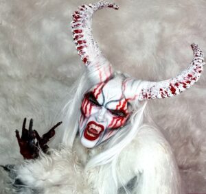 Krampus forhead and horns