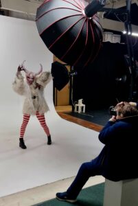 krampus forehead and horns