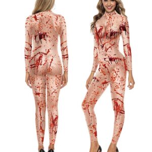 Scary Bloodstained Catsuit