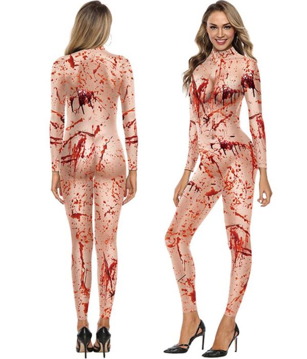 Scary Bloodstained Catsuit