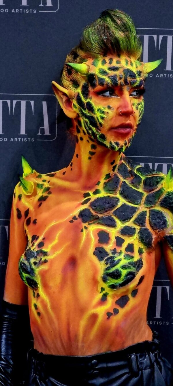 Face Charcoal lava silicone prosthetic - Image 12
