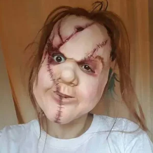 Stapled Creepy Doll Mask