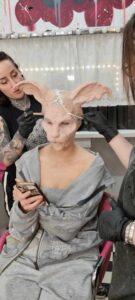 how to apply a silicone prosthetic face