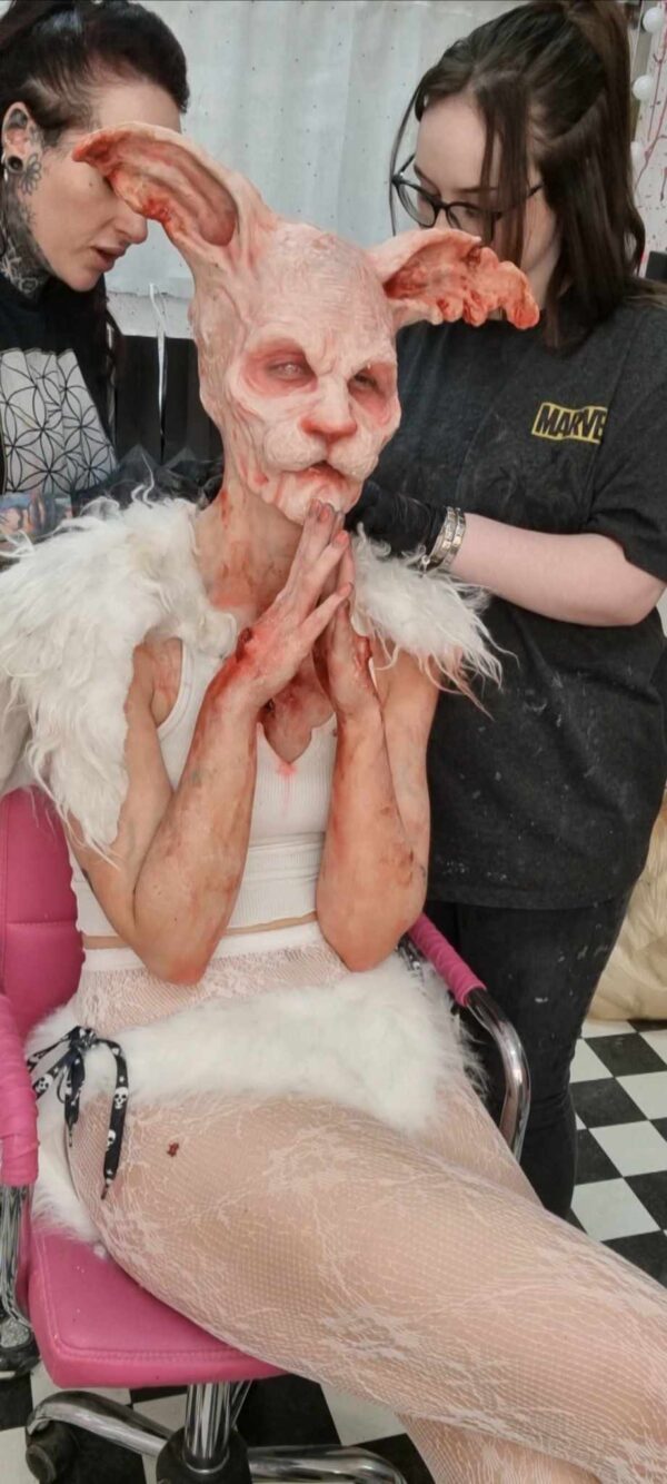 how to apply a silicone prosthetic face