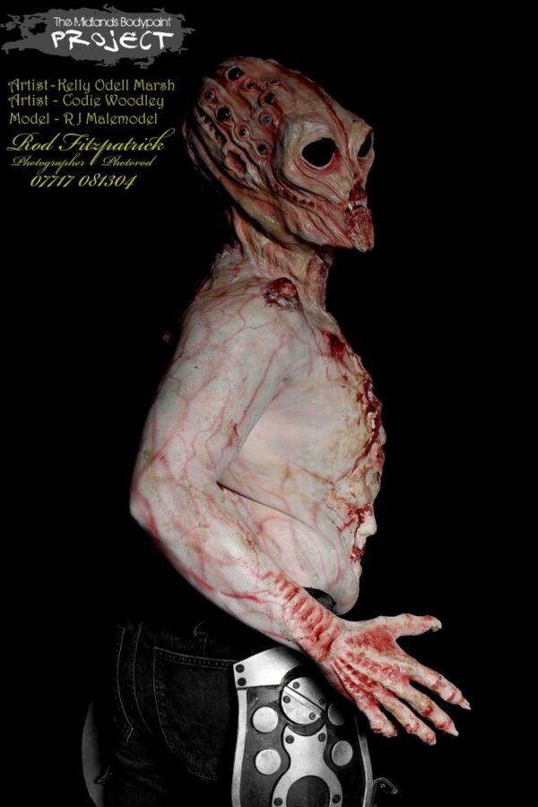 creature alien silicone prosthetic hands