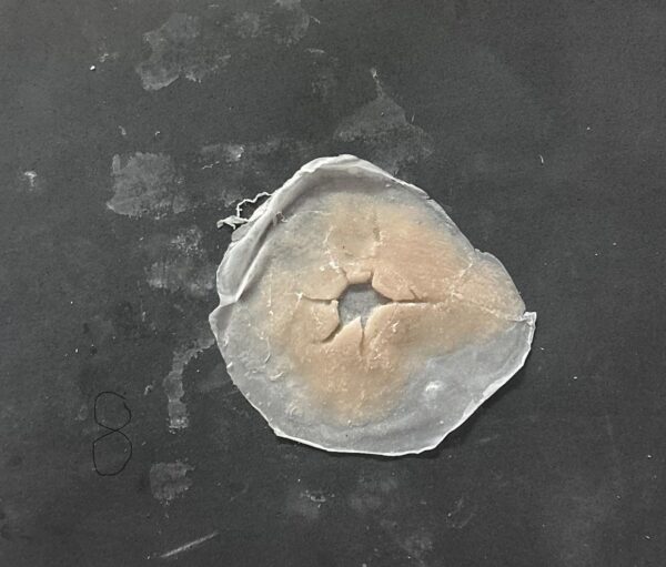 Cracked silicone pieces