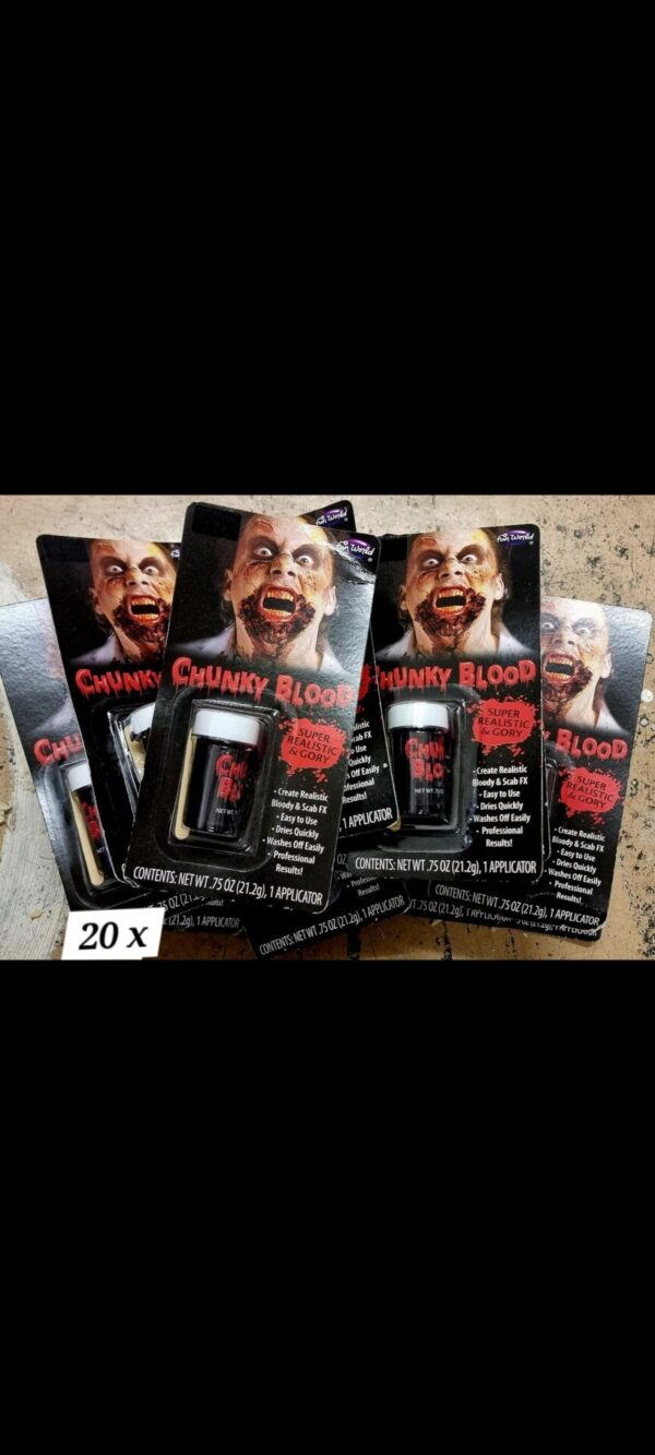 Faux blood makeup supplies